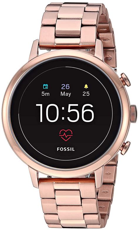 Fossil Venture Hr Women's Multicolor Dial Stainless Steel Digital .